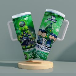 Seattle Seahawks x Snoopy Christmas Stanley Tumbler 2025 – Limited Holiday Edition