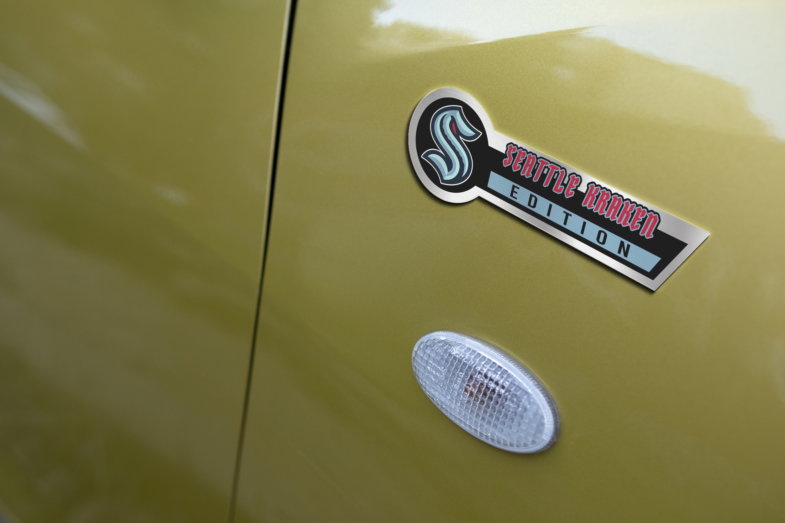 Car Name Emblem Badge mockup 3