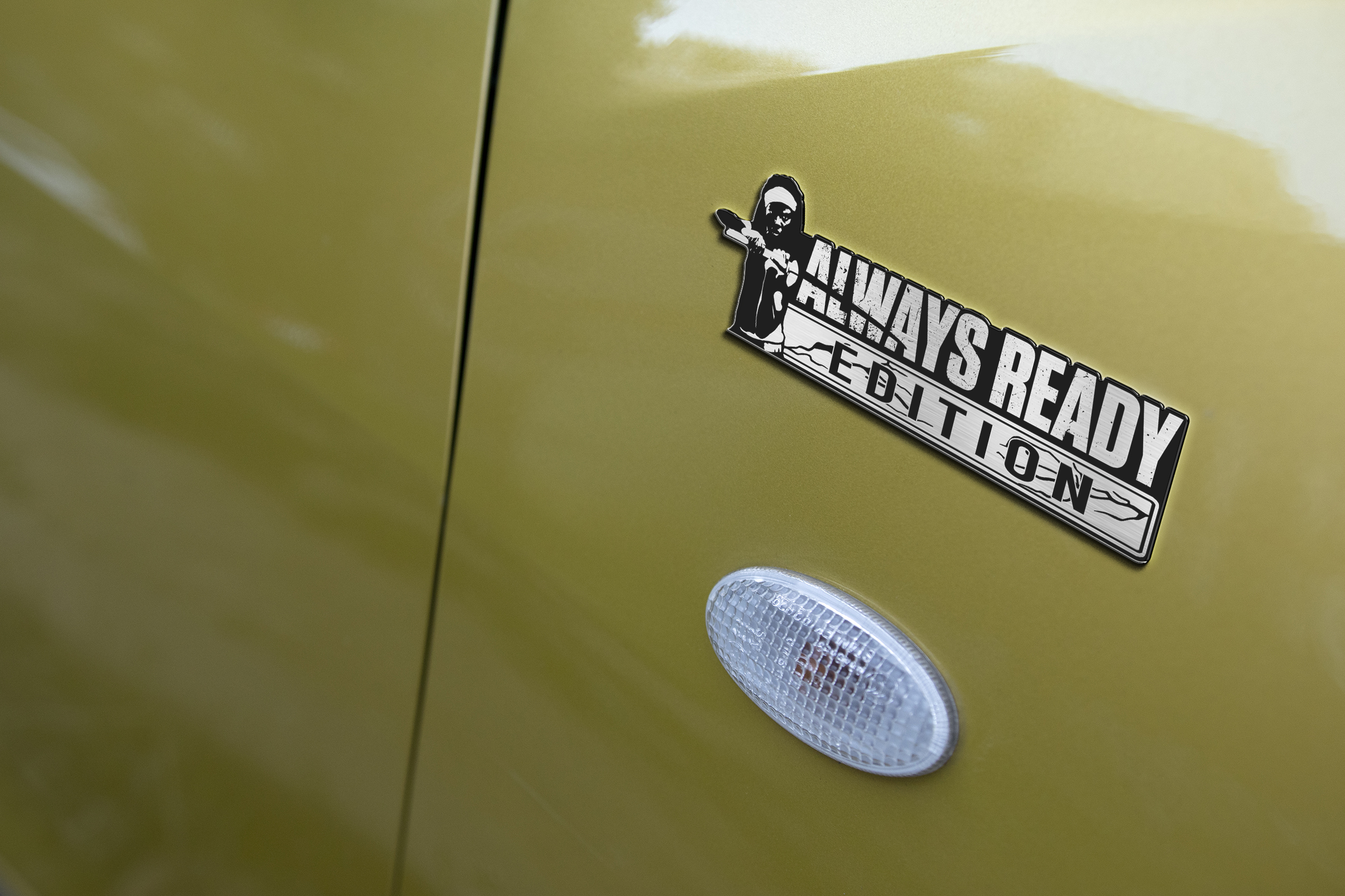 Car Name Emblem Badge mockup 3