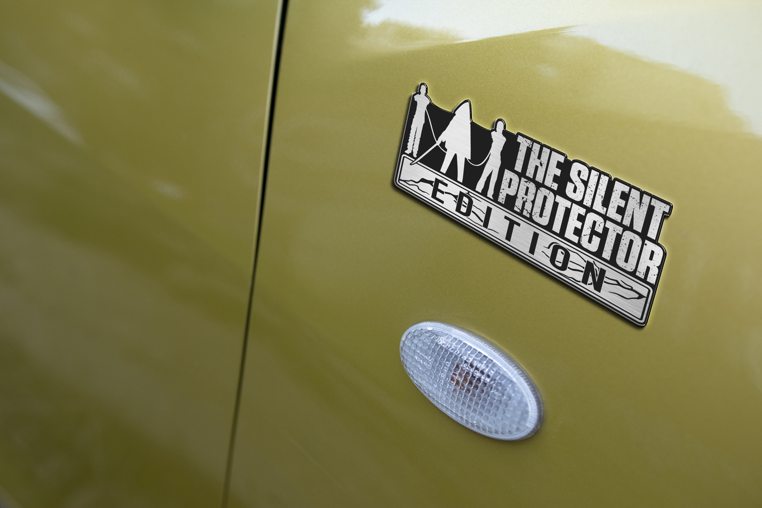 Car Name Emblem Badge mockup 3