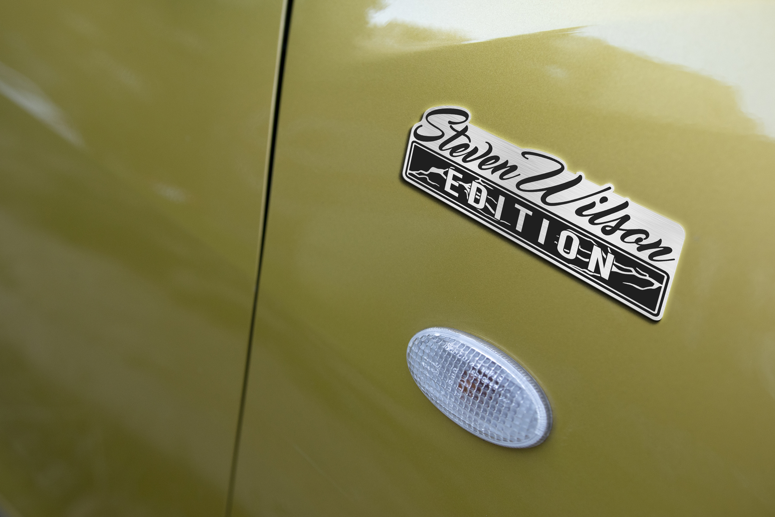 Car Name Emblem Badge mockup 3
