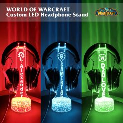 World of Warcraft Custom LED Headphone Stand - Choose Your Faction