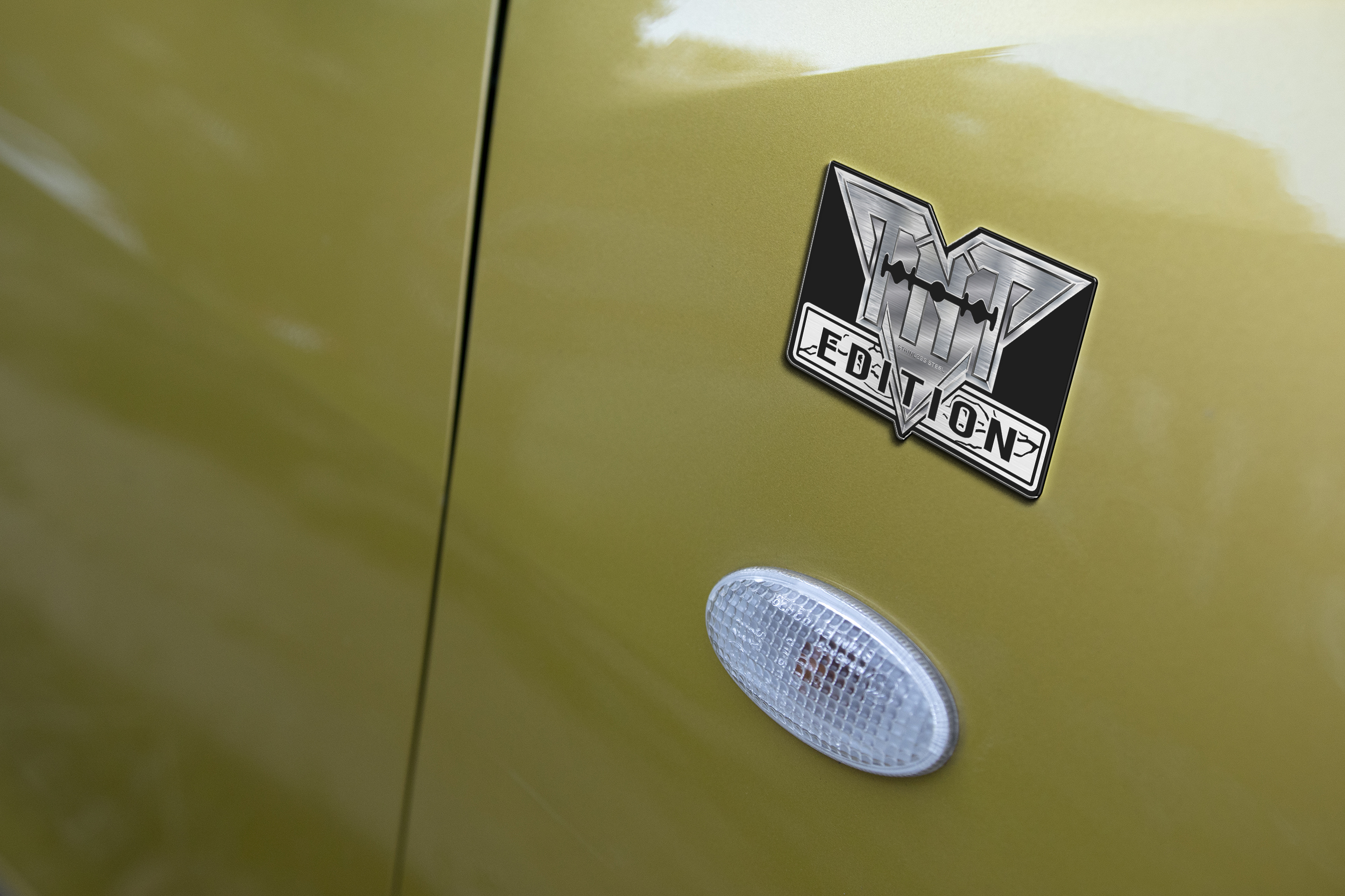 Car Name Emblem Badge mockup 3