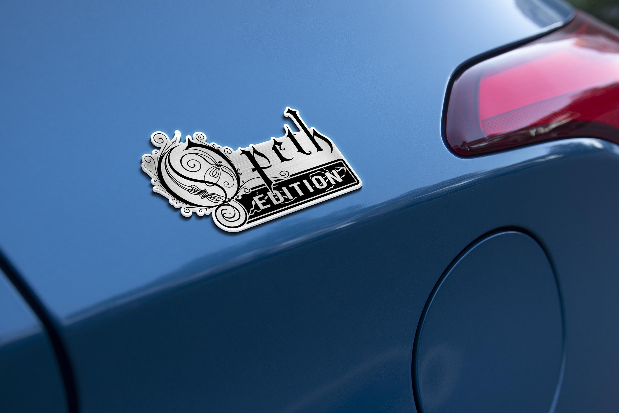 Opeth Car Name Emblem Badge mockup 2