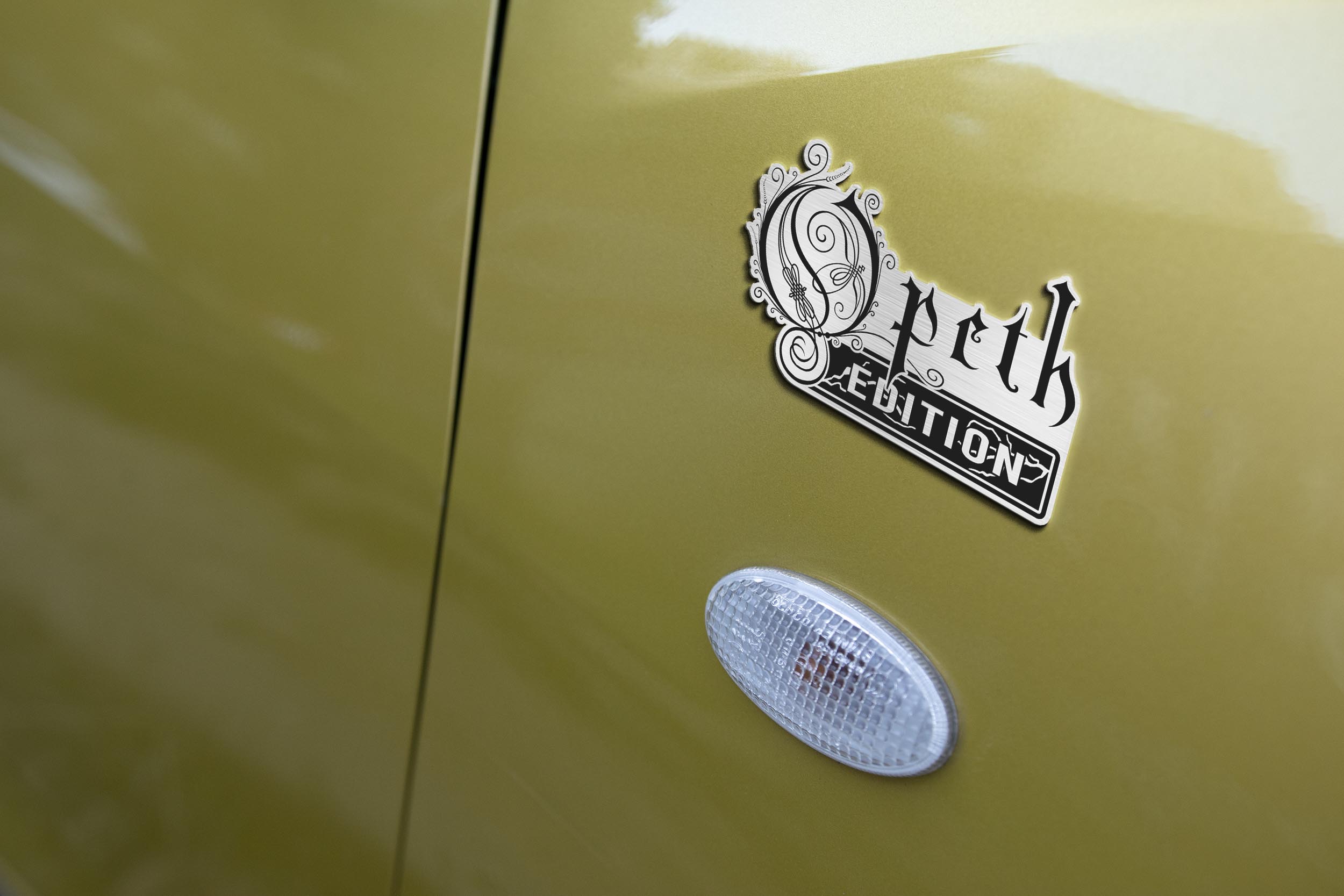 Opeth Car Name Emblem Badge mockup 4