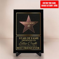 Personalized Hollywood Style Star Award Plaque