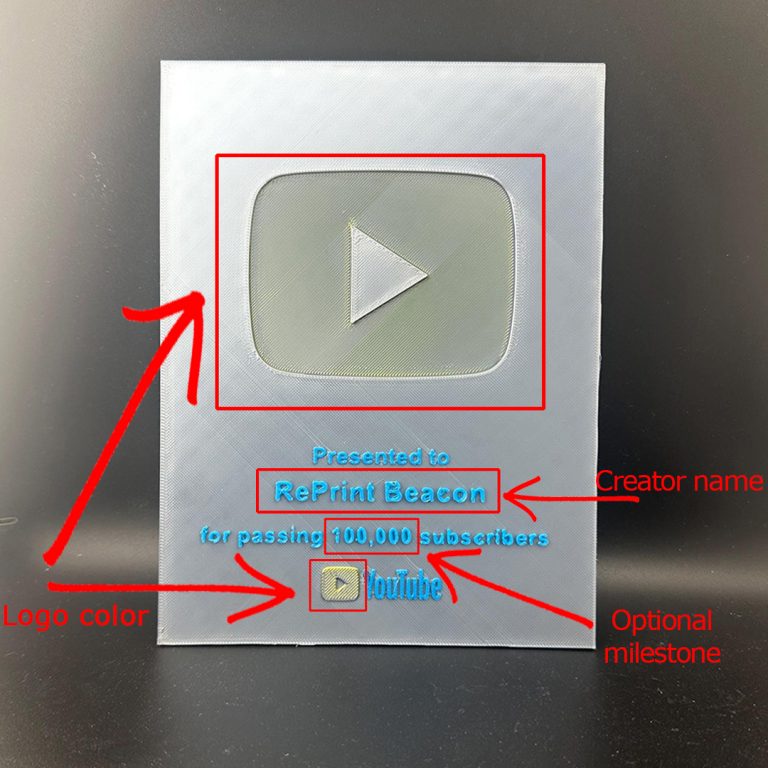 Custom Lay Button Custom YouTube Play Button Award – BohoPride