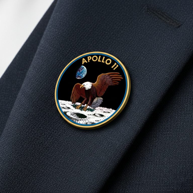 NASA Apollo 11 Mission Insignia Button Pin – BohoPride