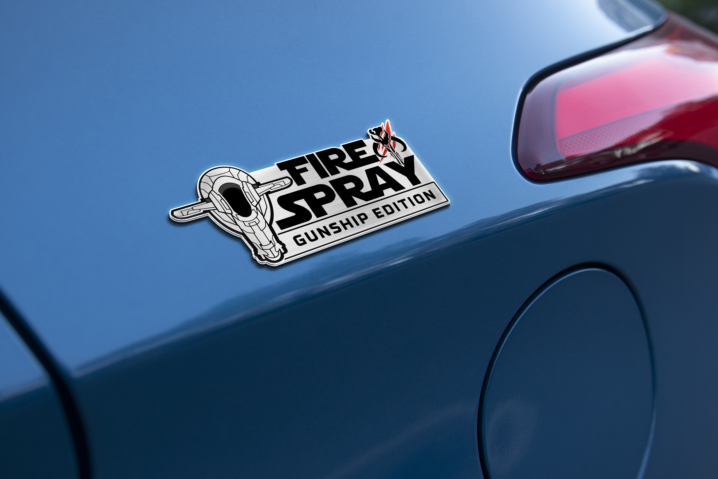 Car Name Emblem Badge mockup 1