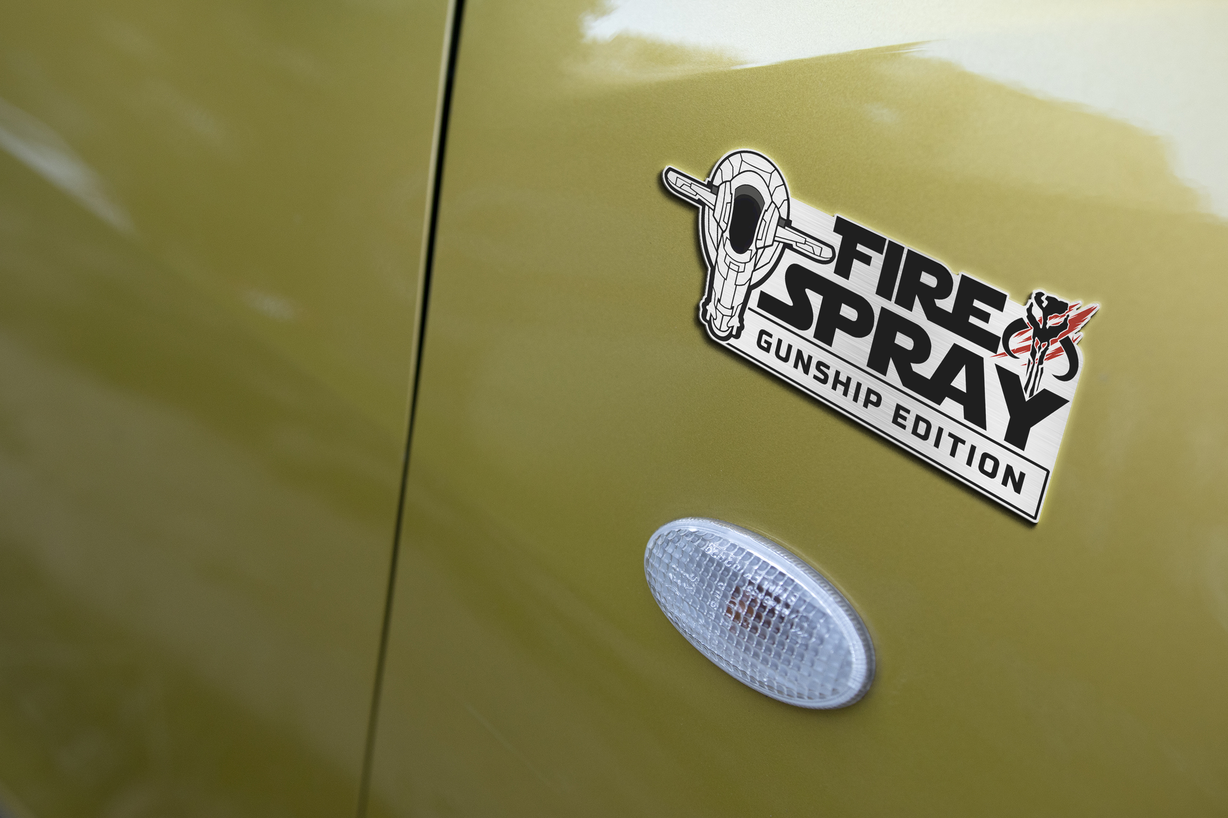 Car Name Emblem Badge mockup 3