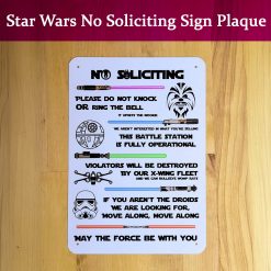 Star Wars No Soliciting Sign Plaque