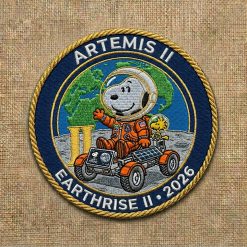 Artemis II Snoopy Earthrise II 2026 Iron-On Patch
