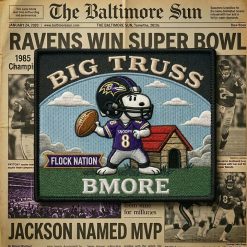 Snoopy Baltimore Ravens Iron-On Patch
