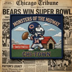 Snoopy Chicago Bears Iron-On Patch