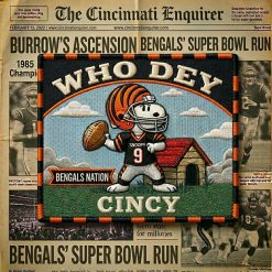 Snoopy Cincinnati Bengals Iron-On Patch
