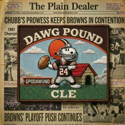 Snoopy Cleveland Browns Iron-On Patch