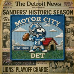 Snoopy Detroit Lions Iron-On Patch