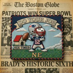 Snoopy New England Patriots Iron-On Patch