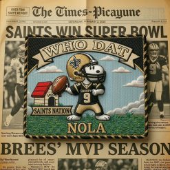 Snoopy New Orleans Saints Iron-On Patch