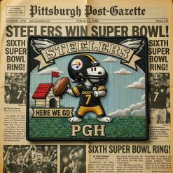Snoopy Pittsburgh Steelers Iron-On Patch