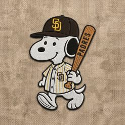 San Diego Padres Inspired Snoopy Iron-On Patch