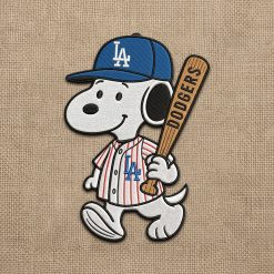 Los Angeles Dodgers Inspired Snoopy Iron-On Patch