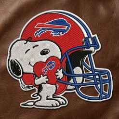 Snoopy Buffalo Bills Heart Fan Iron-On Patch