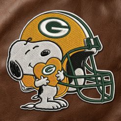 Snoopy Green Bay Packers Heart Fan Iron-On Patch