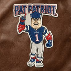 Pat Patriot Mascot Embroidered Iron-On Patch