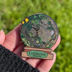 Lothlorien Snowglobe Button Pin