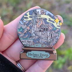 Helms Deep Snowglobe Button Pin