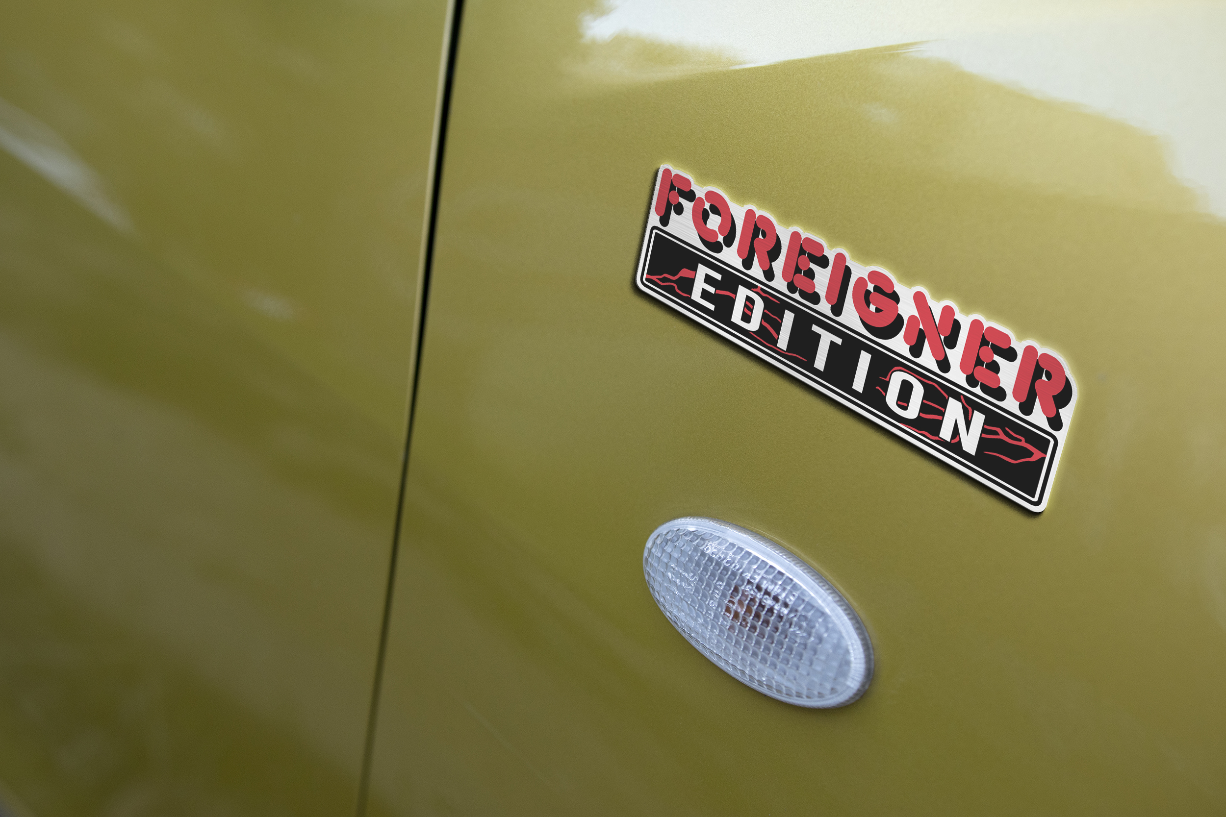 Car Name Emblem Badge mockup 3