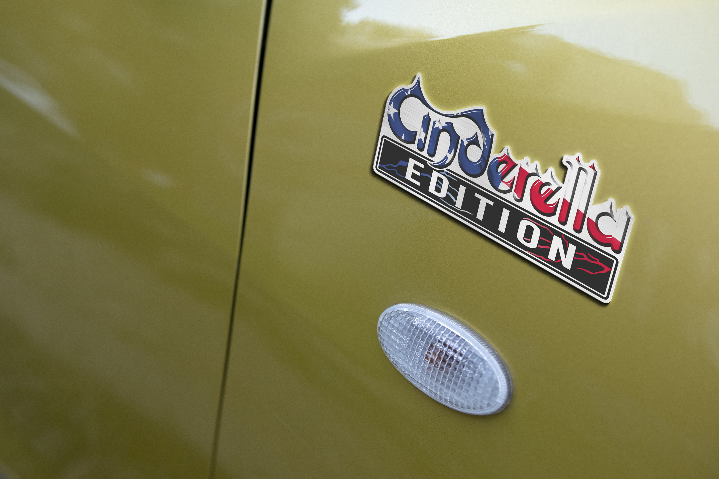 Car Name Emblem Badge mockup 3