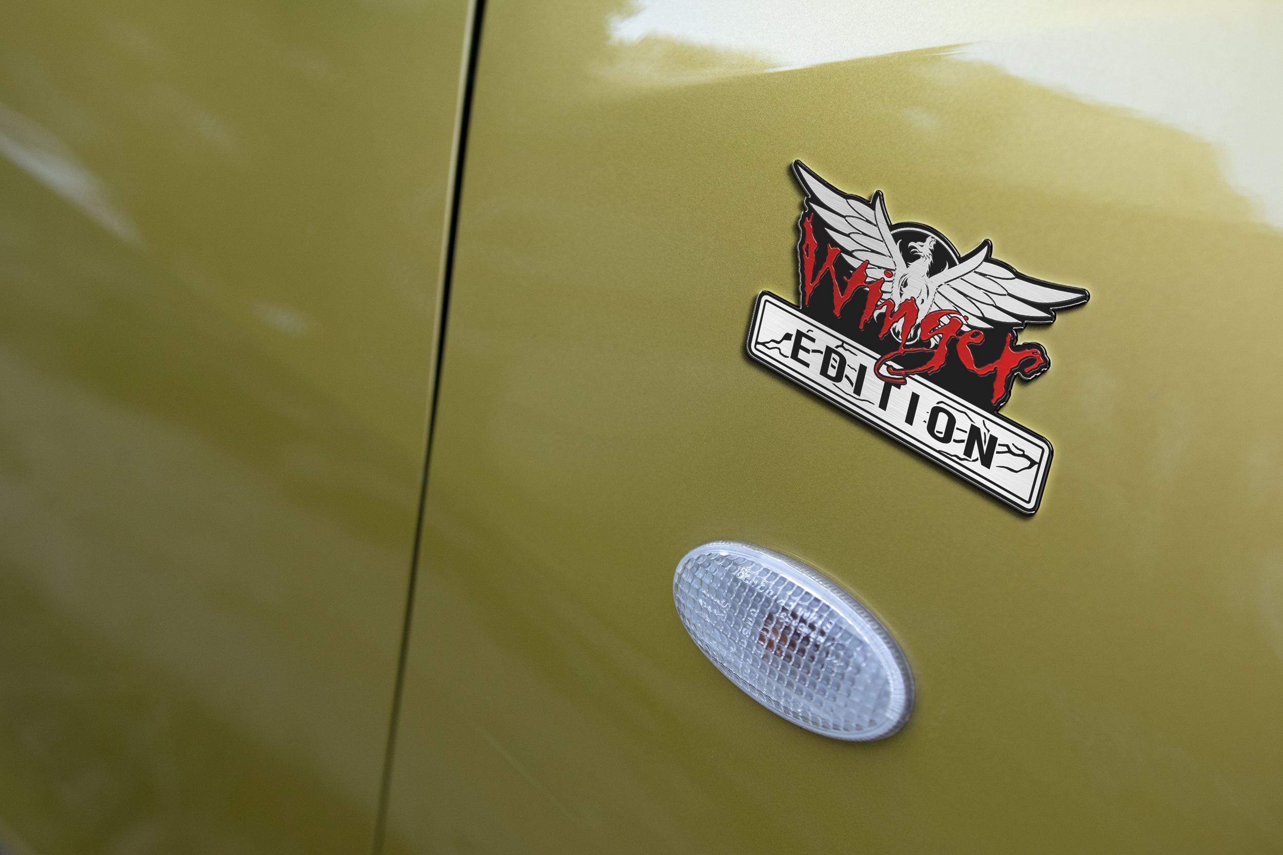 Car Name Emblem Badge mockup 3
