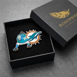 One Piece Inspired Miami Dolphins Button Pin