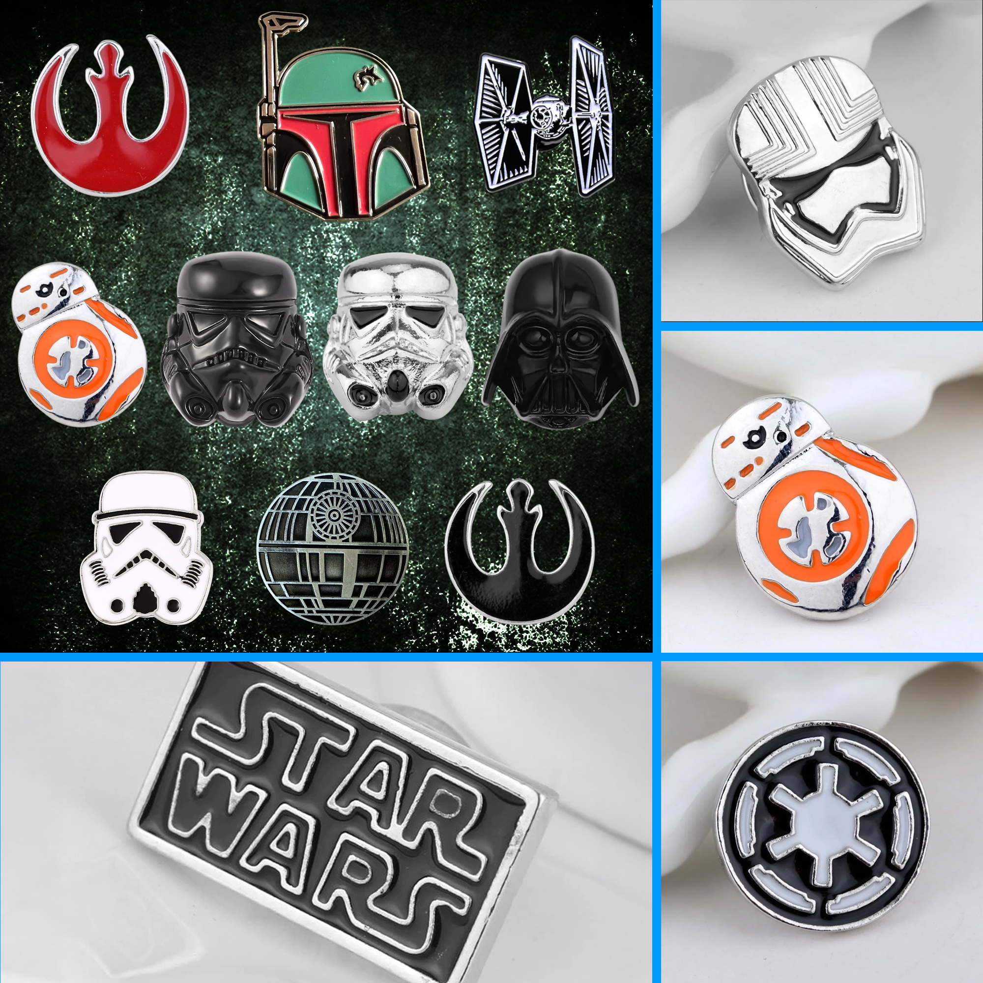 Ads Star Wars Symbol Button Pin Collection