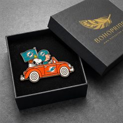Miami Dolphins Snoopy Ride Button Pin