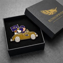 Baltimore Ravens Snoopy Ride Button Pin