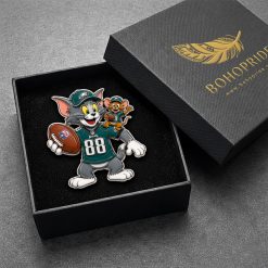 Tom and Jerry Philadelphia Eagles Button Pin