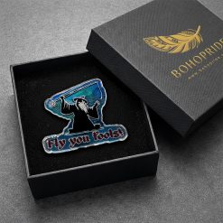 Fly You Fools! Fly Fishing Button Pin