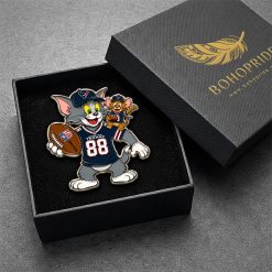 Tom and Jerry Houston Texans Button Pin