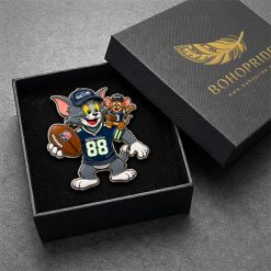 Tom and Jerry Seattle Seahawks Button Pin
