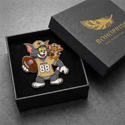 Tom and Jerry New Orleans Saints Button Pin