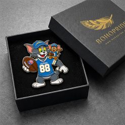 Tom and Jerry Los Angeles Chargers Button Pin
