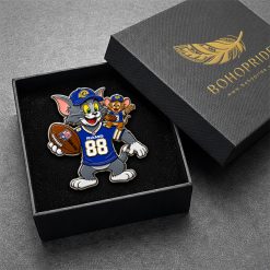 Tom and Jerry Los Angeles Rams Button Pin