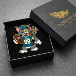 Tom and Jerry Jacksonville Jaguars Button Pin