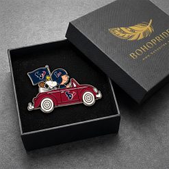 Houston Texans Snoopy Ride Button Pin