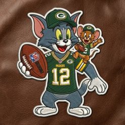 Tom and Jerry Green Bay Packers Iron-on Patch