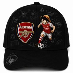 Luffy x Arsenal Embroidered Cap