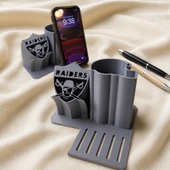 Las Vegas Raiders Desk Pen & Phone Holder